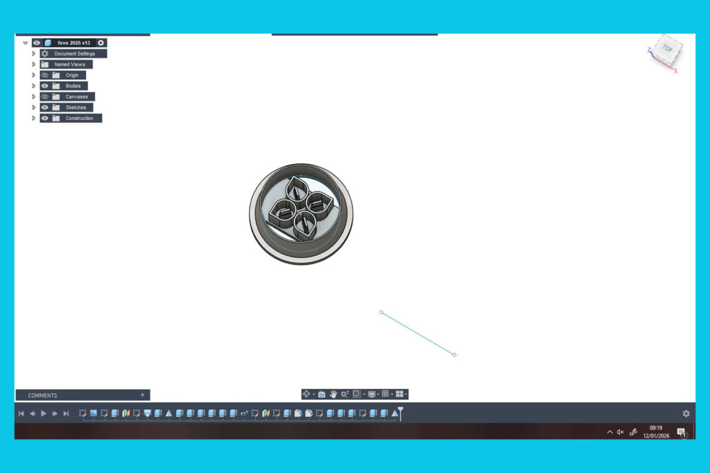 "Emporte-pièce sur mesure pour fèves en porcelaine créé par Funnypat"