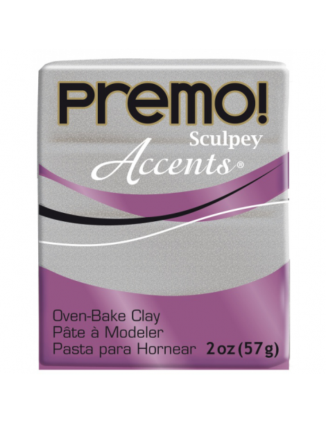 Premo ACCENTS pâte polymère "WHITE GOLD GLITTER"