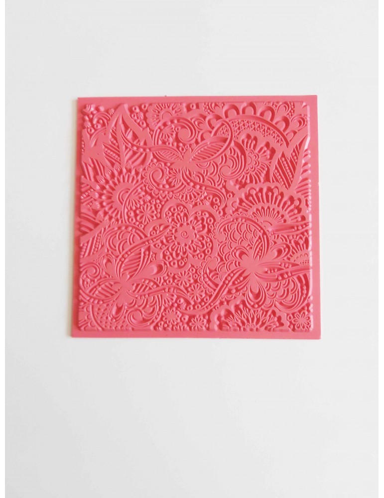 GRAINE CREATIVE Tapis De Texture Floral 2 Pour Pâte Polymère - 9 X 9 Cm