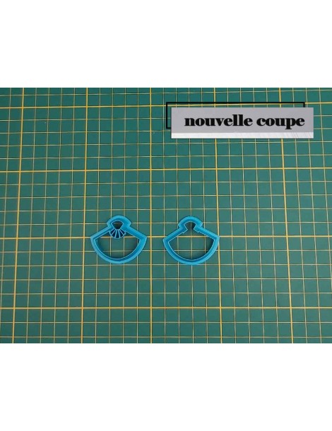 Emporte pièce 3D pour pâte polymère"Eventail japonais"|Funnypat