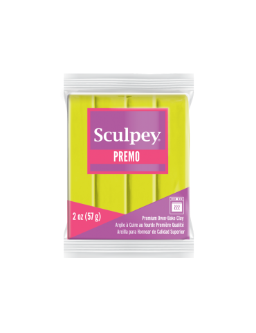 Sculpey Premo pâte polymère "JAUNE FLUO"