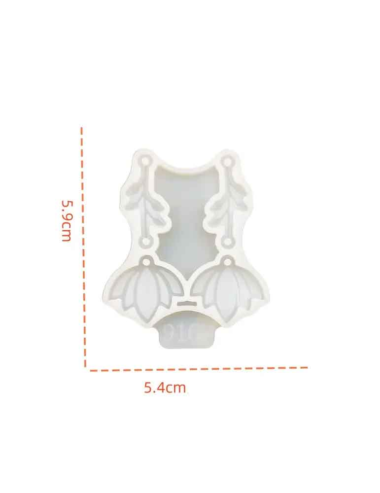 Moule en silicone pour Boucle d'oreille "Fleur de Lotus"