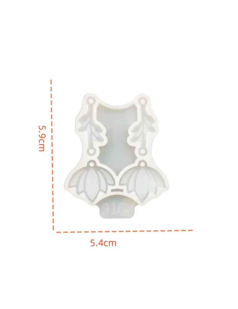 Moule en silicone pour Boucle d'oreille "Fleur de Lotus"