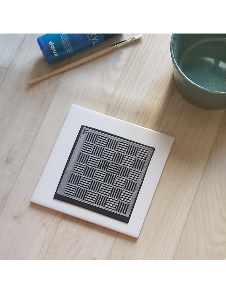 Pochoir 3D Haute Précision "Damier"