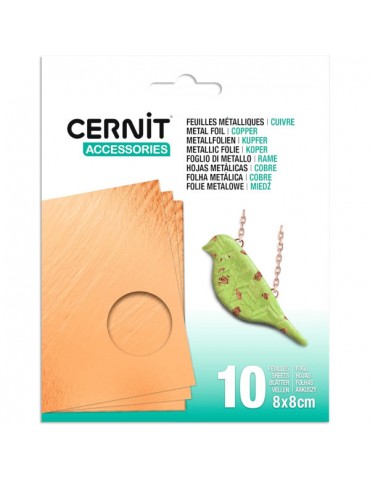 Pack 10 Feuilles Métallisées Cernit cuivrées- Éclat & Effets Précieux pour Polymère