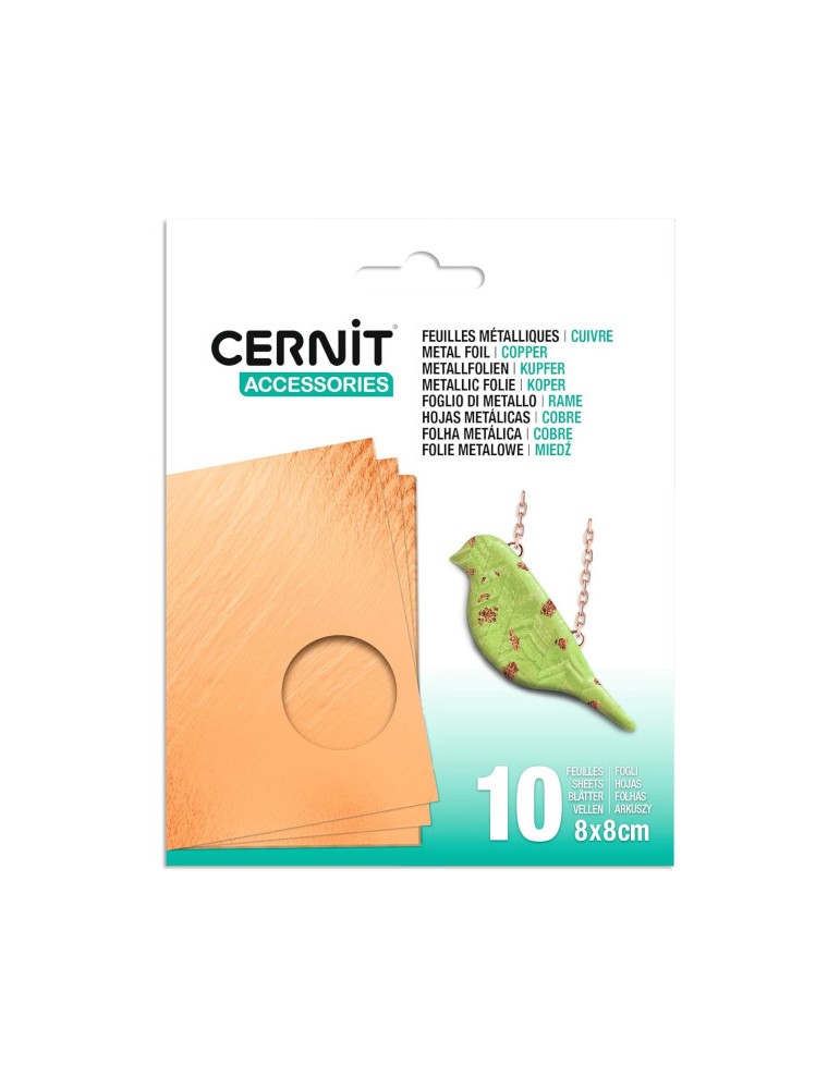 Pack 10 Feuilles Métallisées Cernit cuivrées- Éclat & Effets Précieux pour Polymère