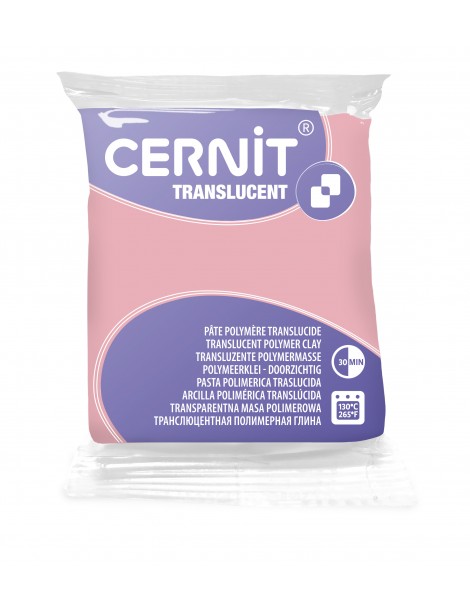 Pâte Cernit Translucide Quartz rose - 56g - Finition Transparente Haute Qualité
