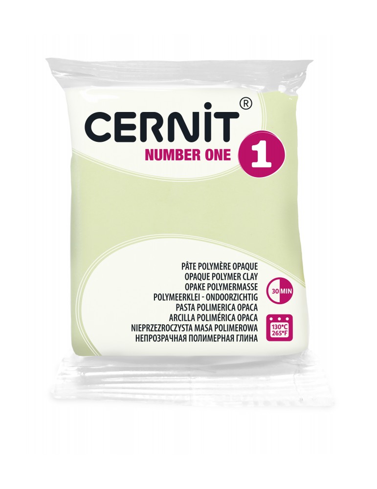 Pâte Cernit Number One Jaune Pastel - 56g - Douceur & Teinte Tendre