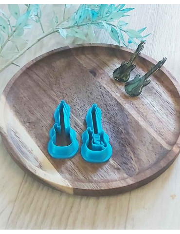 Emporte pièce 3D Pour pâte polymère"GUITARE ELECTRIQUE"| FUNNYPAT