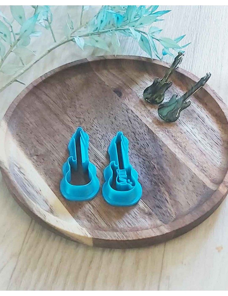 Emporte pièce 3D Pour pâte polymère"GUITARE ELECTRIQUE"| FUNNYPAT