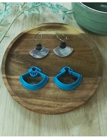 Emporte pièce 3D pour pâte polymère"Eventail japonais"|Funnypat