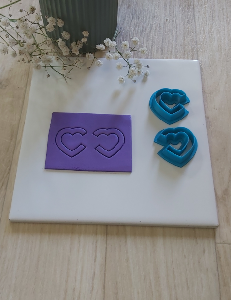 Emporte-pièce 3D pour pâte polymère "Coeur ouvert n°99|Funnypat