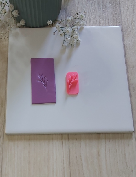 Mini Tampon 3D pour pâte polymère "Feuille"|Funnypat